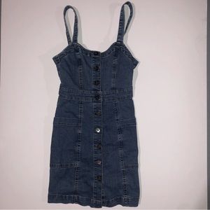 Aeropostale Patch Pocket Denim Mini Dress